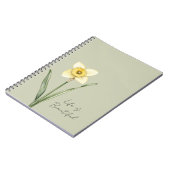緑 白 黄の水仙の花 ノートブック (左側)