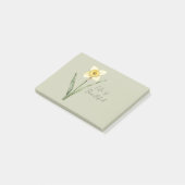 緑 白 黄の水仙の花 ポストイット (アングル)