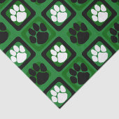 緑、白、黒の繰り返し印刷 薄葉紙 (詳細)