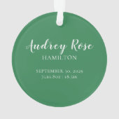 緑|祖父母の初めてのクリスマス|写真 オーナメント (裏面)