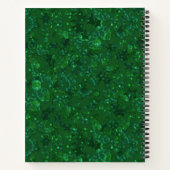 緑、紙吹雪、グリッター ノートブック (裏面)
