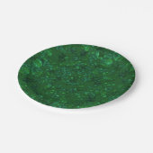 緑、紙吹雪、グリッター ペーパープレート (アングル)
