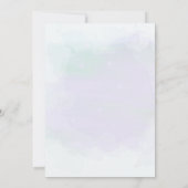 緑/紫抽象芸術水彩婚約パーティ 招待状 (裏面)