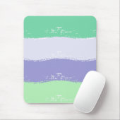 緑、紫、グレー – ブラシストローク | マウスパッド (マウス)