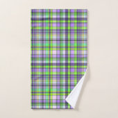 緑（紫） バスタオルセット (ハンドタオル)