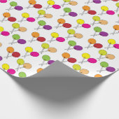 緑、紫、ピンク、黄色の吸盤棒つきキャンデー ラッピングペーパー (角)