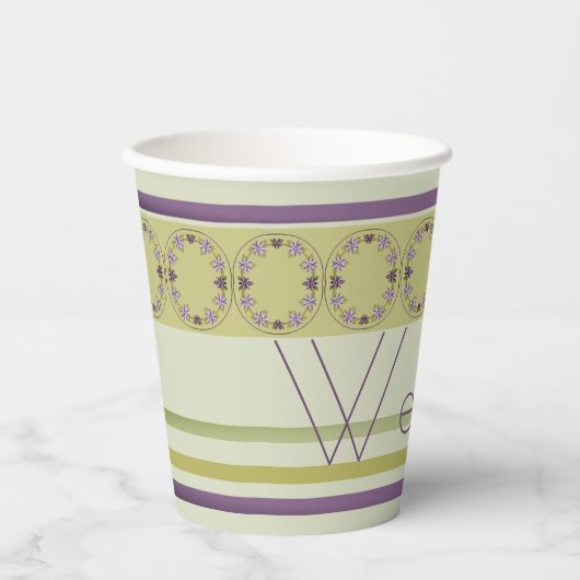 緑（紫） 紙コップ (正面)