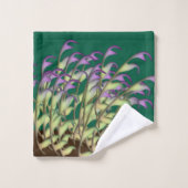 緑+紫（緑） バスタオルセット (ウォッシュタオル)