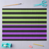 緑 紫 黒 ハロウィン ストライプ 薄葉紙 (クラフト)