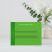 緑/緑の木目の結婚アドバイスカード アドバイスカード (スタンド正面)