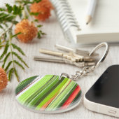 緑（縦）抽象芸術422 キーホルダー (正面右)