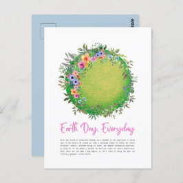 緑、花と葉、地球の日の毎日 ポストカード