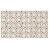 緑、茶色、ピンク色の水玉模様の幾何学的パターン テーブルクロス (正面(横))