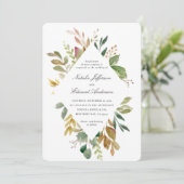 緑、茶色、金ゴールドの葉結婚は (スタンド正面)