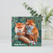 緑、葉、花の間の赤いキツネ 招待状 (スタンド正面)