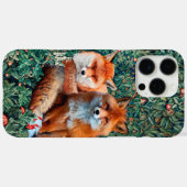 緑、葉、花の間の赤いキツネ Case-Mate iPhoneケース (裏面 (横))
