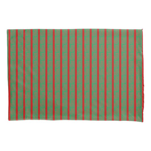 緑 赤のクリスマス ストッキング 緑 赤 枕カバー (正面)