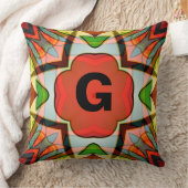 緑、赤インスパイア、黄色のアフリカデザイン クッション (ブランケット)