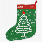 緑&赤クリスマス ラージクリスマスストッキング (裏面)