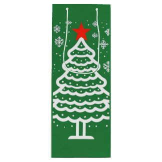 緑&赤クリスマス ワインギフトバッグ