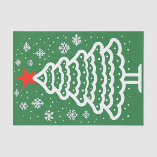 緑&赤クリスマス 薄葉紙 (正面)