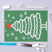 緑&赤クリスマス 薄葉紙 (クラフト)