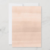 緑&赤面ピンクフローラスクリプトベビーシャワー 招待状 (裏面)