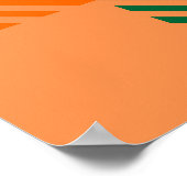 緑、赤、オレンジ、ベージュのタータンチェック ポスター (角)