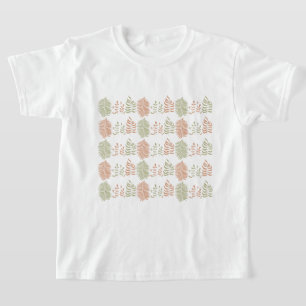 緑 赤 レトロ ビンテージ 葉柄 Tシャツ