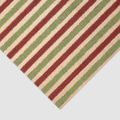 緑、赤、古いフォイルのクリスマスパタストライプのーン 薄葉紙 (詳細)