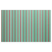 緑、赤、梅、黒、白の色のストライプ ファブリック (ファットクウォーター)