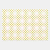 緑、赤、白のゴールデンダイヤモンドスター ラッピングペーパーシート (正面)