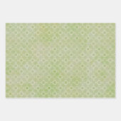 緑、赤、金ゴールド、白のヴィンテージ包装紙 ラッピングペーパーシート (正面2)