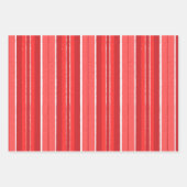 緑 赤 青の幾何学的なストライプ ラッピングペーパーシート (正面3)