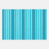 緑 赤 青の幾何学的なストライプ ラッピングペーパーシート (正面2)