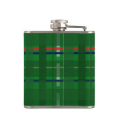 緑、赤、青、金ゴールド、銀の緑に草を植えた フラスク (裏面)