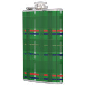 緑、赤、青、金ゴールド、銀の緑に草を植えた フラスク (左)