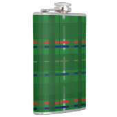 緑、赤、青、金ゴールド、銀の緑に草を植えた フラスク (右)