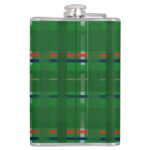 緑、赤、青、金ゴールド、銀の緑に草を植えた フラスク (裏面)