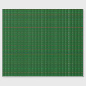 緑、赤、青、金ゴールド、銀の緑に草を植えた ラッピングペーパー (フラット)