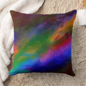緑、赤、青、黄、紫の抽象芸術枕 クッション (ブランケット)