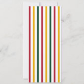 緑、赤、黄色のスポーツチームチケット誕生日パーティー 招待状 (裏面)