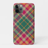 緑 赤 黄色 スコットランド タータン プリント Case-Mate iPhoneケース (裏)