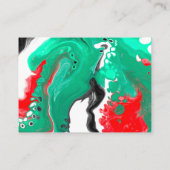 緑、赤、黒の大理石シャープ 名刺 (裏面)