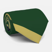 緑、金ゴールドおよび海軍斜めストライプのなタイ ネクタイ (ロール)