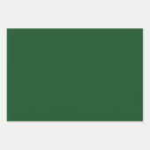 緑/金ゴールドクリスマスツリーの象徴的なパターン ラッピングペーパーシート (正面2)