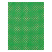 緑(金ゴールドグリッター点) テーブルクロス (正面)