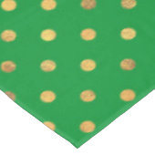 緑(金ゴールドグリッター点) テーブルクロス (アングル)