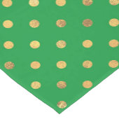 緑(金ゴールドグリッター点) ミディアムテーブルランナー (コーナー)