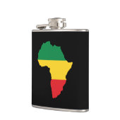 緑、金ゴールド及びアフリカの赤い旗 フラスク (左)